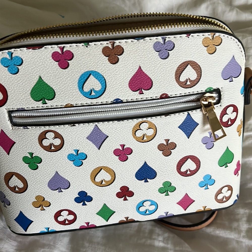 Multicolor Faux Leather Handbag - image 6